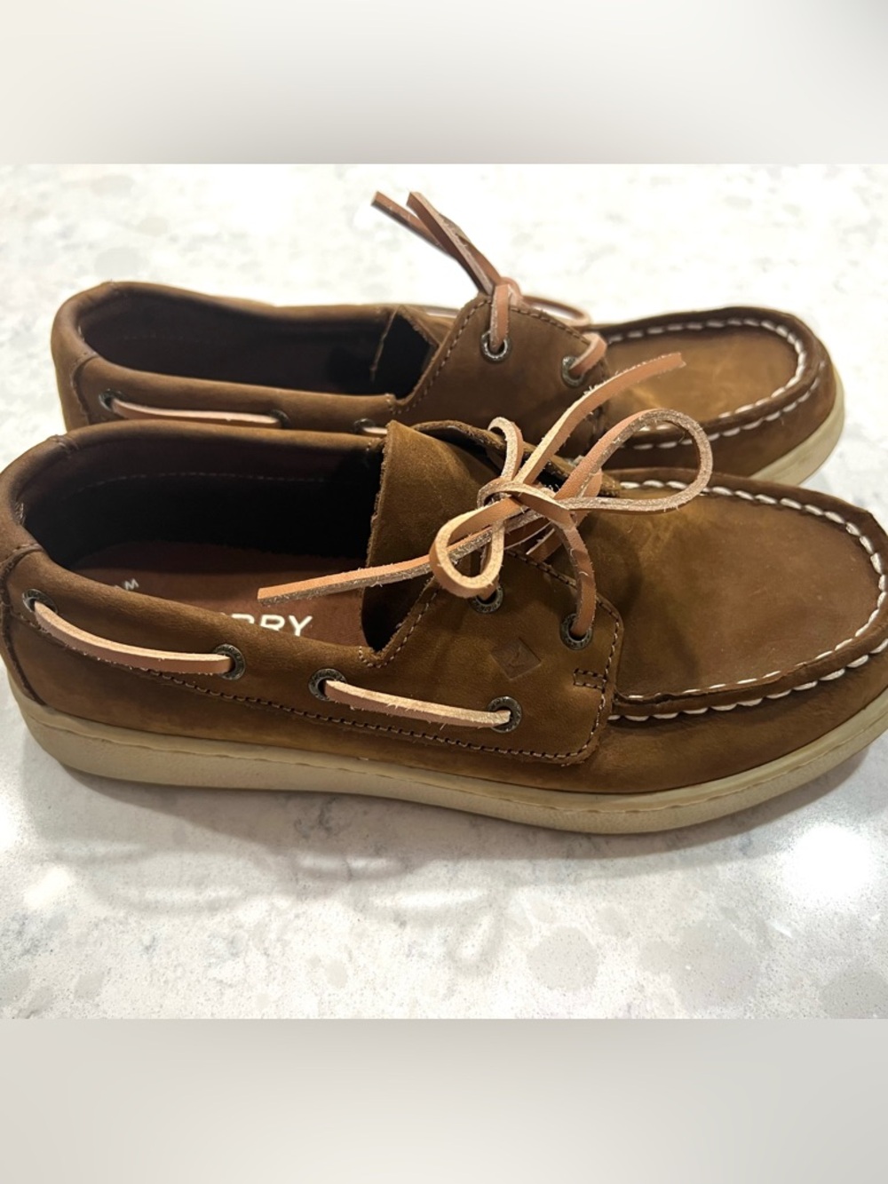 Boys Sperry Cup II Boat Shoe - Size 2 - Excellent Condition